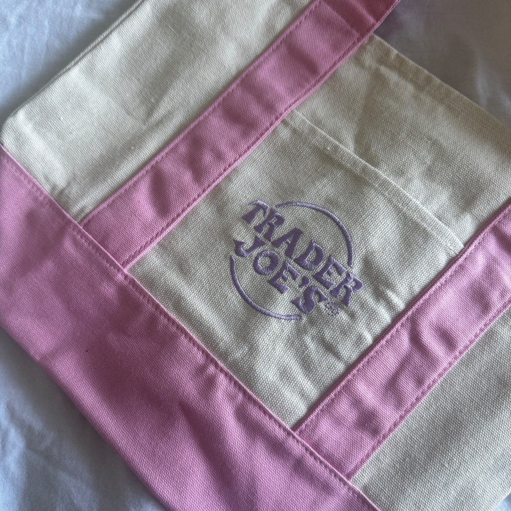 🆕🩷 Trader Joes Mini Tote Pastel Pink - Picture 2 of 3